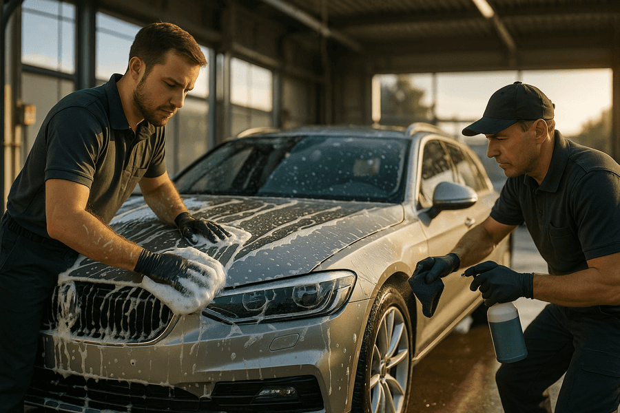 Protege y embellece la pintura de tu coche con lavados excepcionales que eliminan impurezas y aplican tratamientos protectores profesionales.